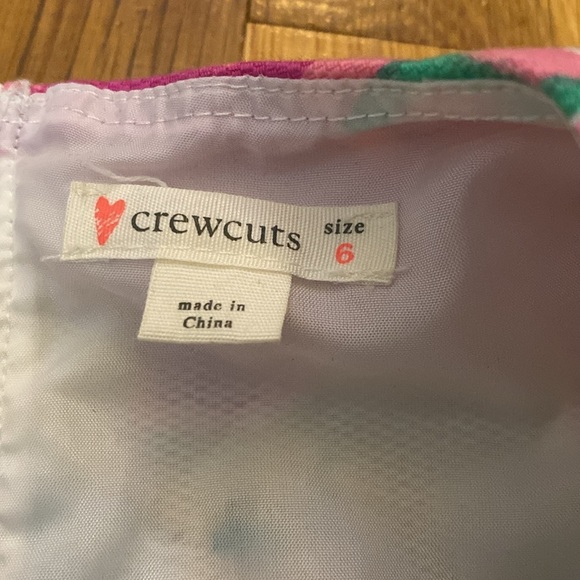 Crewcuts Girls Blue and Pink Tropical Printed Dress Size 6 - Picture 6 of 8